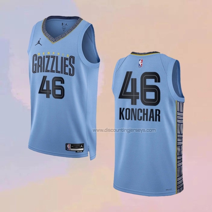 Men's Memphis Grizzlies John Konchar NO 46 Statement 2022-23 Blue Jersey